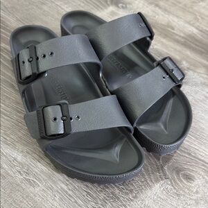 Birkenstock Men's Charcoal Slide Sandals